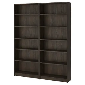 IKEA BILLY БІЛЛІ, комбінація з книжковою шафою, темно-коричневий під дуб, 160x28x202 см 795.818.16 фото