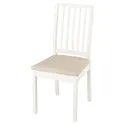IKEA EKEDALEN ЕКЕДАЛЕН, стілець, білий / ХАКЕБУ бежевий 994.293.85 фото thumb №1