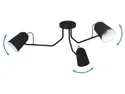 BRW Трехпозиционный потолочный светильник Loreto в стальном черном цвете 086722 фото thumb №3