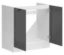 BRW Кухонный шкаф под мойку Junona Line 80 см графит, белый/графит DK2D/80/82-BI/GF фото thumb №3