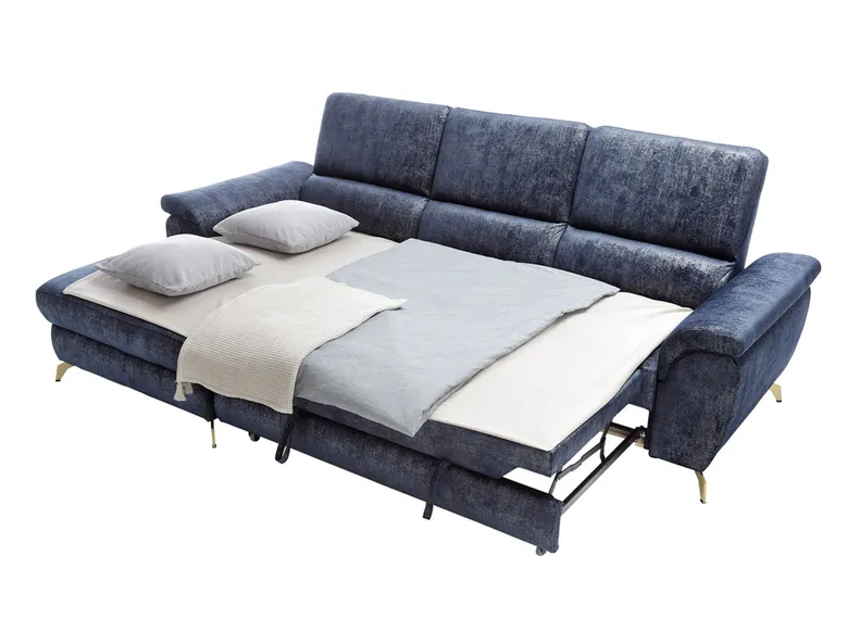 BRW Угловой диван Livorno с ящиком для хранения темно-синий велюр, Touch Me 8 NA-LIVORNO-L-G3_B84316 фото №5