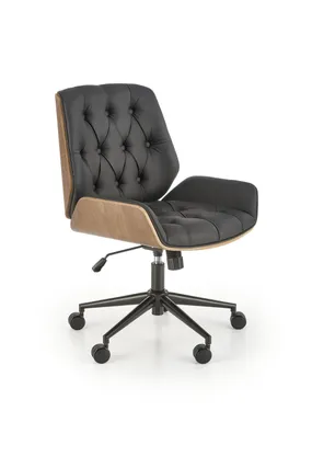 Кресло компьютерное офисное вращающееся HALMAR GAVIN, орех/черный фото