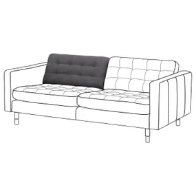 IKEA LANDSKRONA ЛАНДСКРУНА, подушка спинки д/3-местного дивана, Окрашенная в темно-серый цвет запасная часть 004.980.28 фото