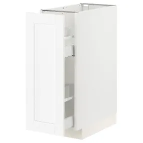 IKEA METOD МЕТОД / MAXIMERA МАКСІМЕРА, підлог шафа / висувна внутрішн секція, білий Енкопінг / білий імітація дерева, 30x60 см 294.734.09 фото