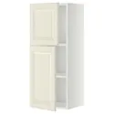 IKEA METOD МЕТОД, навесной шкаф с полками / 2дверцы, белый / бодбинские сливки, 40x100 см 594.628.62 фото thumb №1