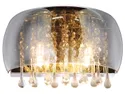 BRW Скляний настінний 2-х точковий світильник Kalla сріблястий 072552 фото thumb №1