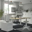 IKEA MITTZON МИТТЗОН, стол / трансф, электрический окл береза / белый, 160x80 см 495.301.83 фото thumb №4