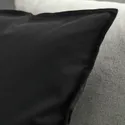 IKEA GURLI ГУРЛИ, чехол на подушку, черный, 50x50 см 802.811.38 фото thumb №3