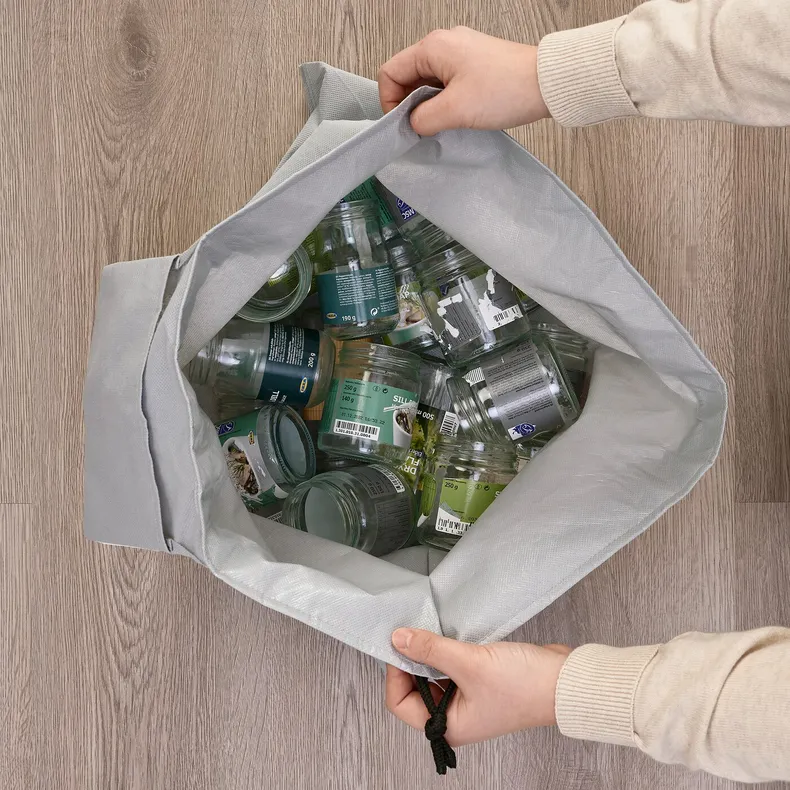 IKEA AJÖSS АЙЄСС, пакет для сміття, світло-сірий, 56x43 см/22 л 104.393.78 фото №3