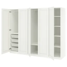 IKEA PAX ПАКС / GULLABERG ГУЛЛАБЕРГ, гардероб, комбинация, белый/белый, 250x60x201 см 895.615.87 фото