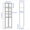 IKEA BILLY БИЛЛИ, стеллаж с верхними полками / дверьми, белый, 80x30x237 см 292.873.46 фото thumb №4