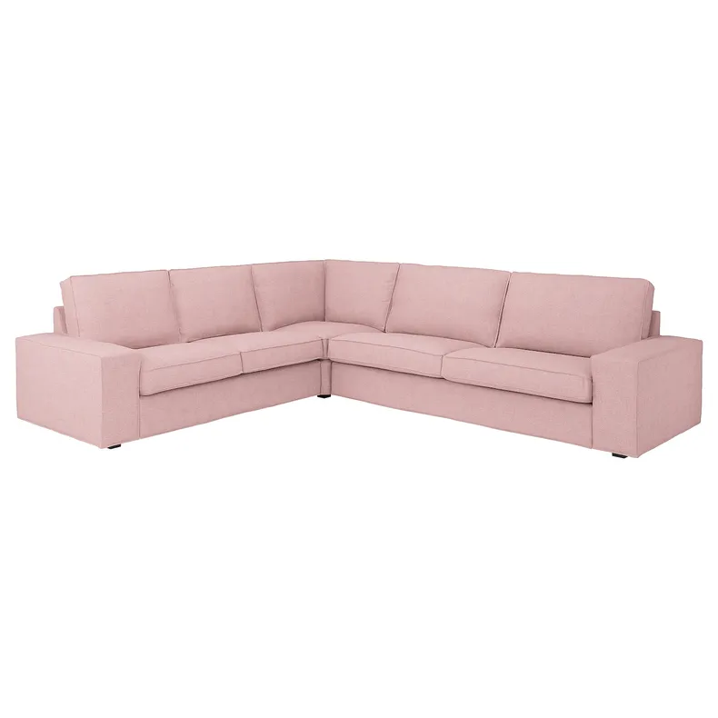 IKEA KIVIK КІВІК, кутовий диван, 5-місний, Гарматний світло-рожевий 694.847.26 фото №1