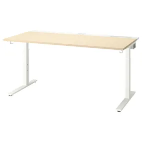 IKEA MITTZON МІТТЗОН, письмовий стіл, береза біла okl, 160x80 см 695.291.12 фото