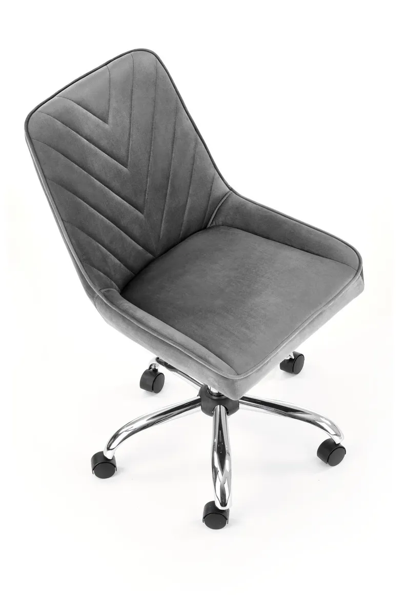 Крісло комп'ютерне офісне обертове HALMAR RICO, сірий оксамит фото №2