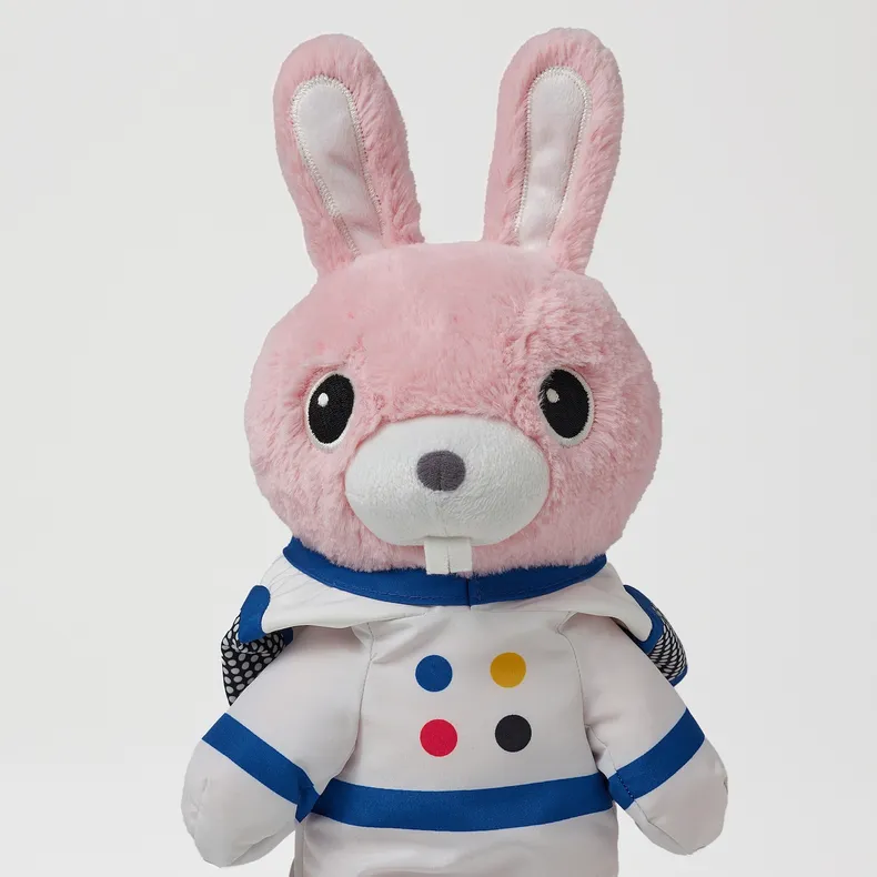 IKEA AFTONSPARV АФТОНСПАРВ, м’яка іграшка в костюмі космонавта, кролик, 28 см 705.515.31 фото №8