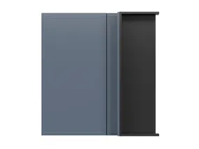 BRW Верди кухонный угловой верхний шкаф правый мистик матовый строит угловой 90х95см, черный/матовый FL_GNW_90/95/40_P/B-CA/MIM фото