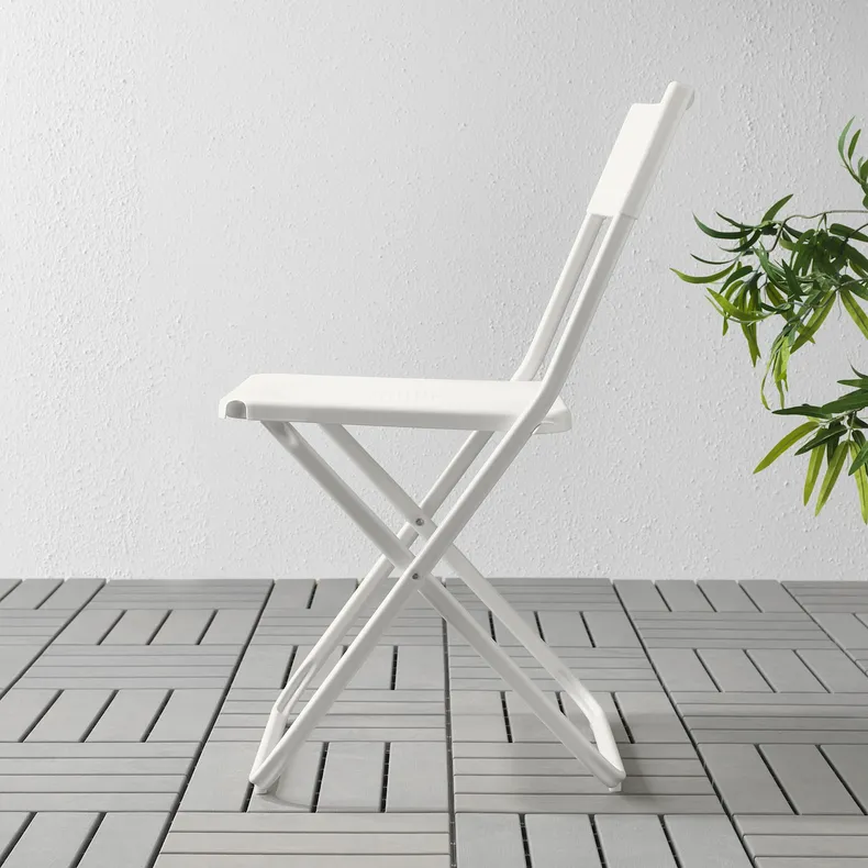 IKEA FEJAN ФЕЯН, стілець, вуличний, складаний білий 102.553.07 фото №2