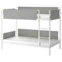 IKEA VITVAL ВІТВАЛЬ, каркас 2-ярусного ліжка, білий/світло-сірий, 90x200 см 804.112.72 фото thumb №1