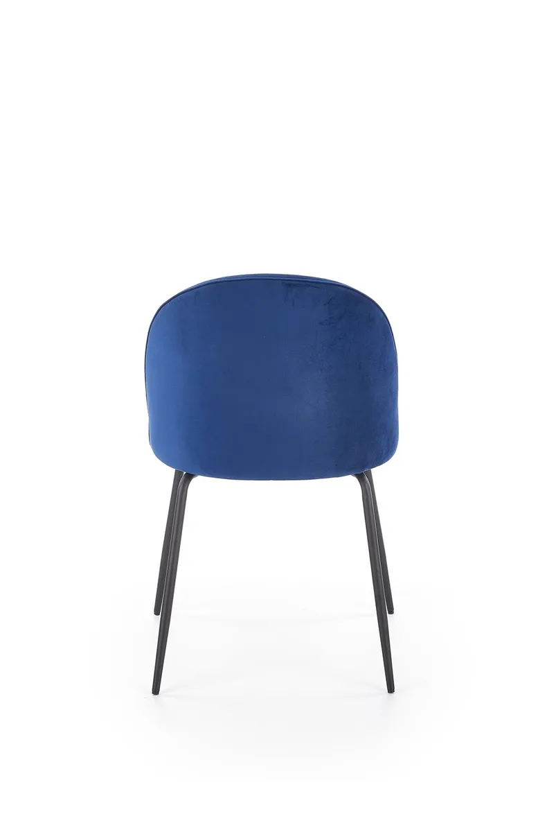 Кухонний стілець HALMAR K314 - чорні, оббивка - темно-синя фото №6