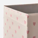 IKEA REGNBROMS РЕГНБРОМС, коробка, серцевий візерунок/рожевий, 33x38x33 см 705.553.55 фото thumb №4