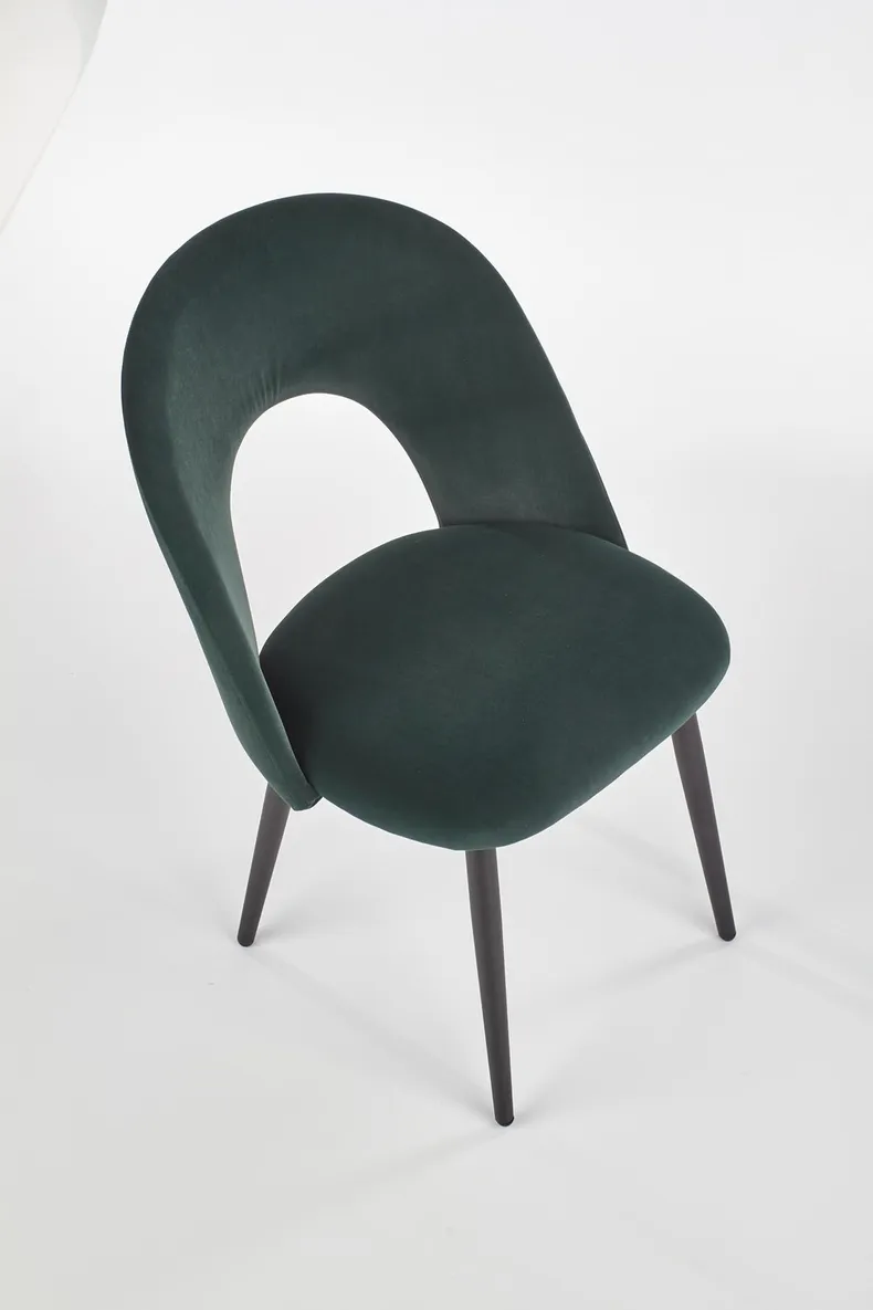 Кухонний стілець HALMAR K384 темно-зелений/чорний (1шт=4шт) фото №10