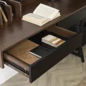 Письменный стол MEBEL ELITE CASS 120 см, коричневый / черный фото thumb №6