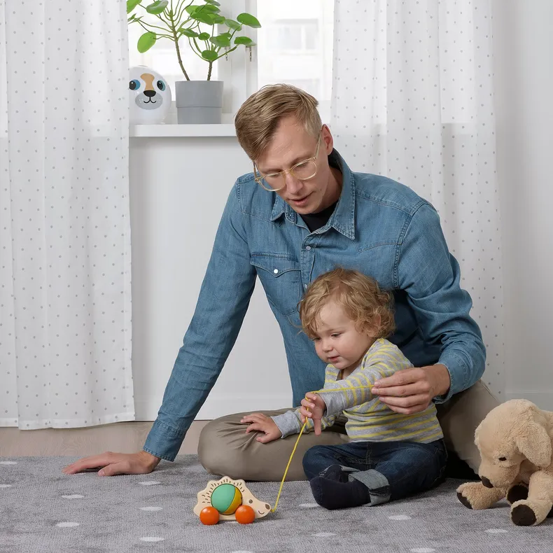 IKEA UPPSTÅ УППСТО, іграшка на мотузці, їжак/різнобарвний 905.046.66 фото №2
