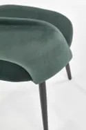 Кухонний стілець HALMAR K384 темно-зелений/чорний (1шт=4шт) фото thumb №6