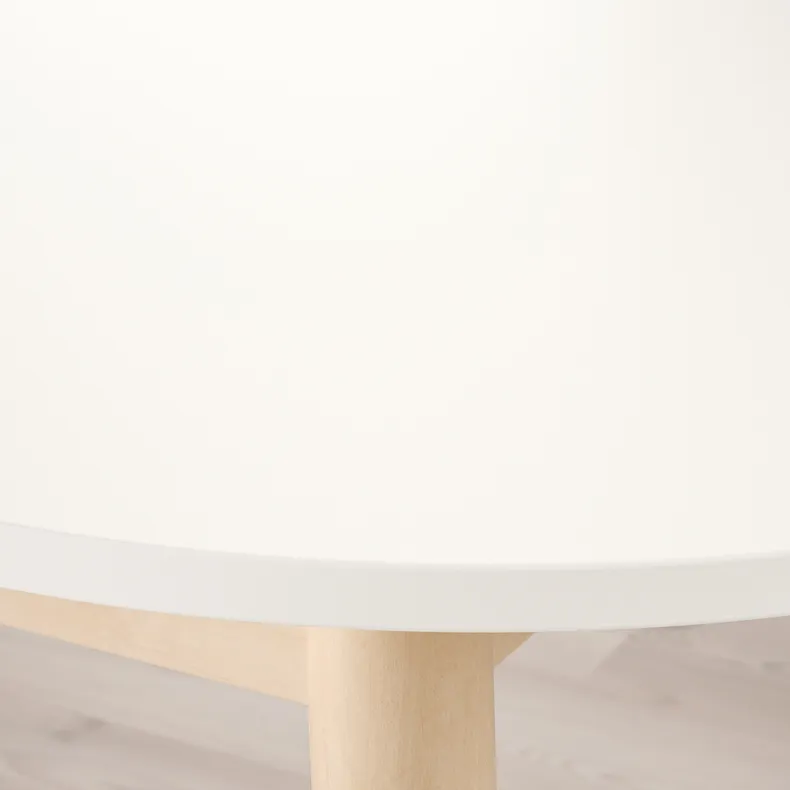 IKEA VEDBO ВЕДБУ / RÖNNINGE РЁННИНГЕ, стол и 4 стула, белый / берёзовый, 160x95 см 193.068.78 фото №3