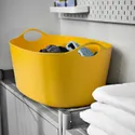 IKEA TORKIS ТОРКИС, гибкая корзина д/белья, желтый, 35 l 505.791.64 фото thumb №3