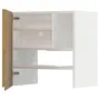 IKEA METOD МЕТОД, навесной шкаф д / вытяжки / полка / дверь, белый / Воксторп имит. дуб, 60x60 см 695.390.69 фото