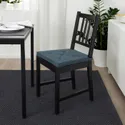 IKEA JUSTINA, подушка для кресла, темно-синий/полосатый, 42/35x40x4 см 903.958.13 фото thumb №2