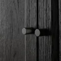 IKEA BILLY БІЛЛІ / OXBERG ОКСБЕРГ, книжкова шафа з дверцятами, чорний під дуб, 80x30x202 см 794.833.64 фото thumb №4