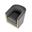 М'яке крісло оксамитове HALMAR ENRICO BLUVEL 14, сірий фото thumb №10