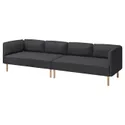 IKEA LILLEHEM ЛИЛЛЕХЕМ, 4-местный модульный диван, Окрашенное дерево темно-серого цвета 895.360.41 фото thumb №1