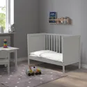 IKEA SUNDVIK СУНДВІК, ліжко для немовлят, сірий, 60x120 см 504.940.75 фото thumb №4