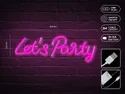 BRW Світлодіодний неоновий настінний світильник Let's Party рожевий 093805 фото thumb №3