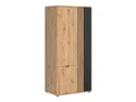 BRW Шкаф трехдверный Vabres 90 см дуб художественные рейки, дуб ремесленный/черный SZF3D-DASN/DASN/CA фото thumb №2