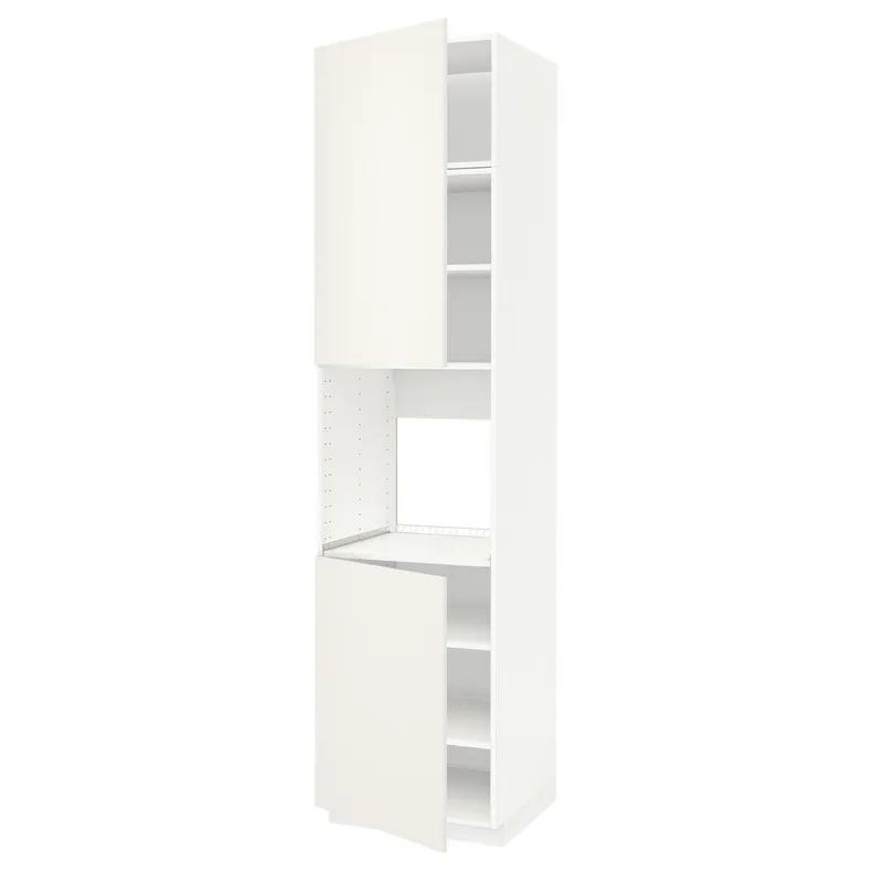 IKEA METOD МЕТОД, высок шкаф д / духовки / 2дверцы / полки, белый / белый, 60x60x240 см 294.581.64 фото №1