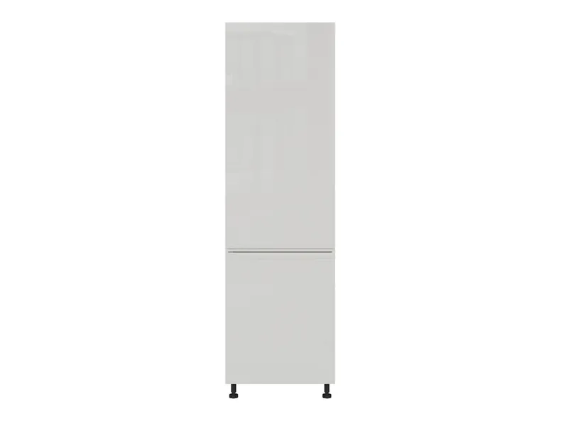 Шафа кухонна для вбудованого холодильника BRW Sole 60 см права світло-сірий глянець, альпійський білий/світло-сірий глянець FH_DL_60/207_P/P-BAL/XRAL7047 фото №1