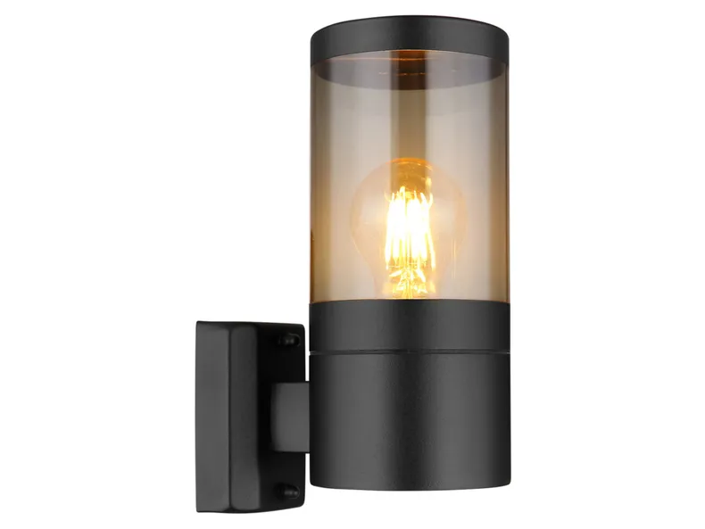 BRW Вуличний настінний світильник Xello зі сталі чорного кольору 092970 фото №1