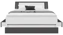BRW Кровать Saturn 180x200 с 3 ящиками белая/графит, белый/графит LOZ3S/180-BI/GF фото thumb №5