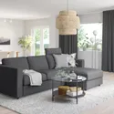 IKEA VIMLE ВІМЛЕ, 3-місний диван із кушеткою, з узголів'ям/ХАЛЛАРП сірий 893.991.24 фото thumb №2