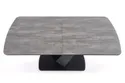 Обеденный стол раскладной HALMAR VINSTON 180-230x95 см, столешница - темно серая/черная, ножки - черные фото thumb №10