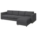IKEA VIMLE ВІМЛЕ, 4-місний диван із кушеткою, ХАЛЛАРП сірий 893.995.10 фото thumb №1