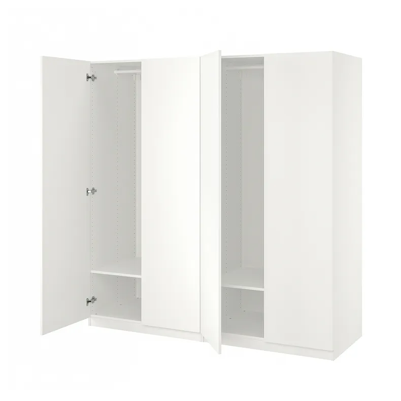 IKEA PAX ПАКС / FORSAND ФОРСАНД, гардероб, белый / белый, 200x60x201 см 695.010.33 фото №1