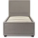 Кровать односпальная бархатная MEBEL ELITE ELIF Velvet, 90x200 см с дополнительным спальным местом, серый фото thumb №8