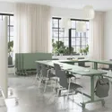 IKEA MITTZON МИТТЗОН, складной стол на колесиках, зеленый, 140x70 см 805.279.51 фото thumb №3