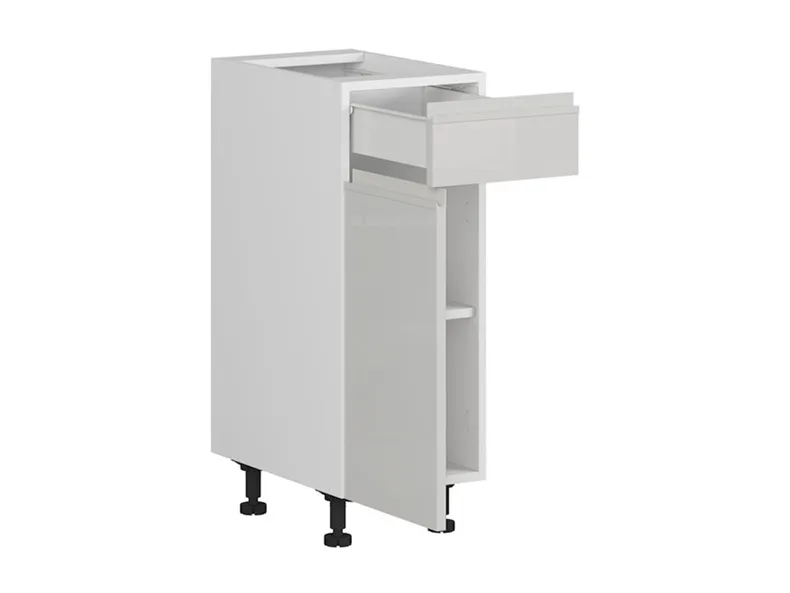 BRW Базовый шкаф для кухни Sole 30 см левый с ящиками светло-серый глянец, альпийский белый/светло-серый глянец FH_D1S_30/82_L/SMB-BAL/XRAL7047 фото №3