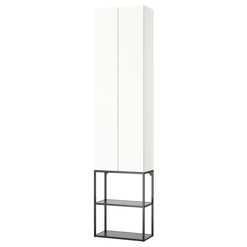 IKEA ENHET ЕНХЕТ, шафа, антрацит/білий, 60x32x255 см 595.480.88 фото №1